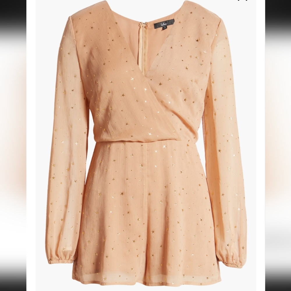 Lulus Whimsical Dreams Star Print Long Sleeve Romper